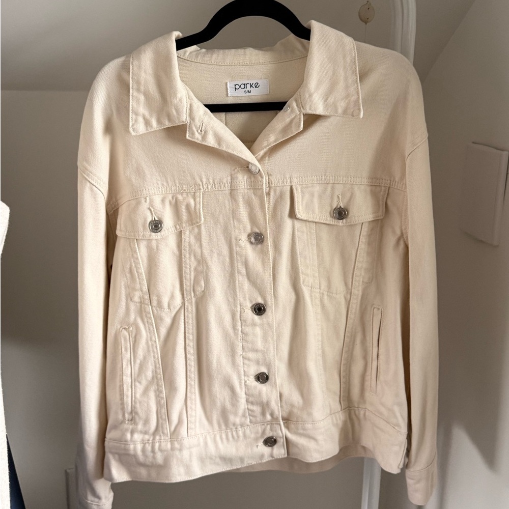 Parke Cream Oversized Jacket in Size S/M